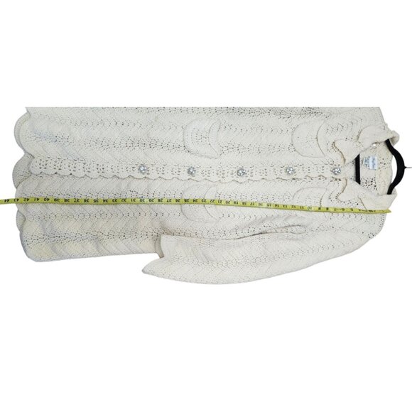 Tracy Reese for Anthropologie Crochet Occasion Cardigan Size M - Picture 9 of 13